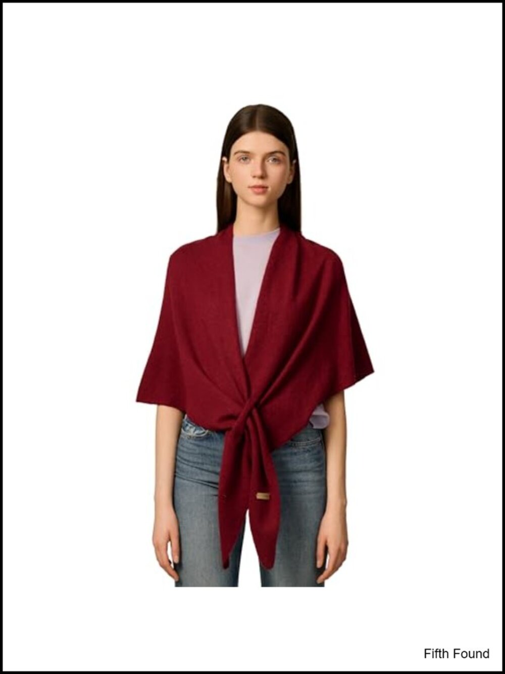 Cashmere Wool Blend Shawl Wrap Oversized Triangle Scarf Women